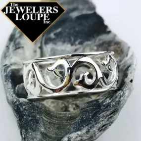 Southern Gates Sterling Silver Classic Scroll Ring, Size 6 (90185)