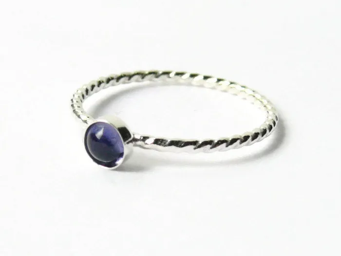 Sterling Silver Iolite Gemstone Ring