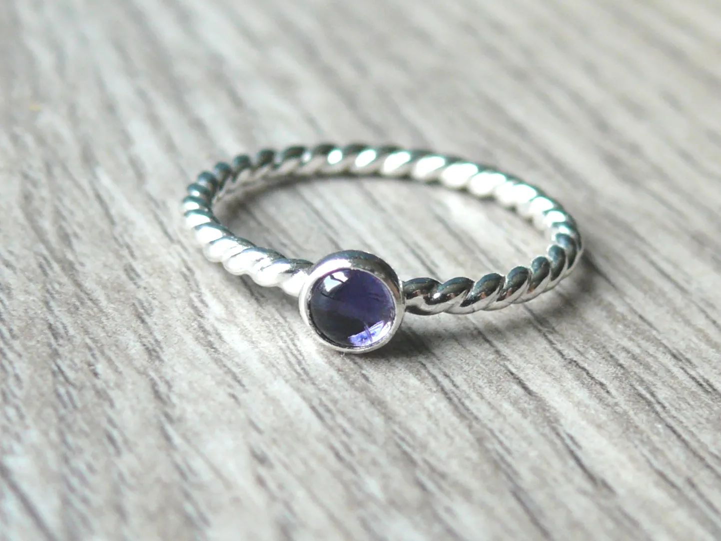 Sterling Silver Iolite Gemstone Ring