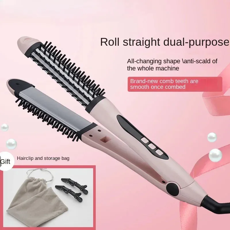 TEEK - Roll Straight Hair Comb Two in One Straightening Clamp