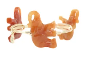 The Orange Elephant Bangle Bracelet