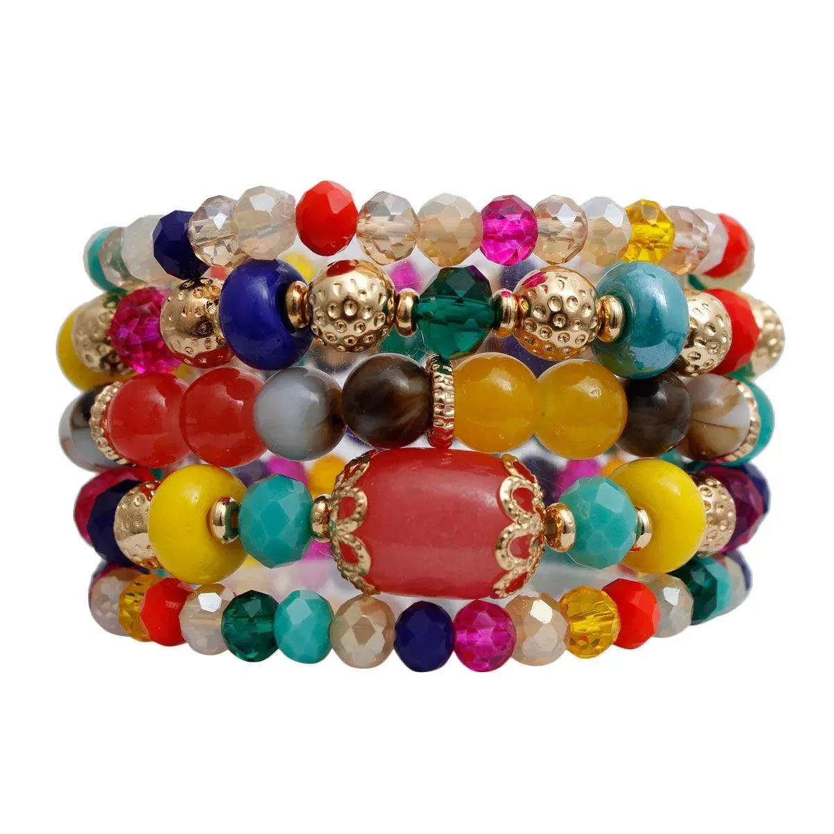 Top 5 Multicolor Glass Beaded Bracelet Stacks - Grab Yours Today!