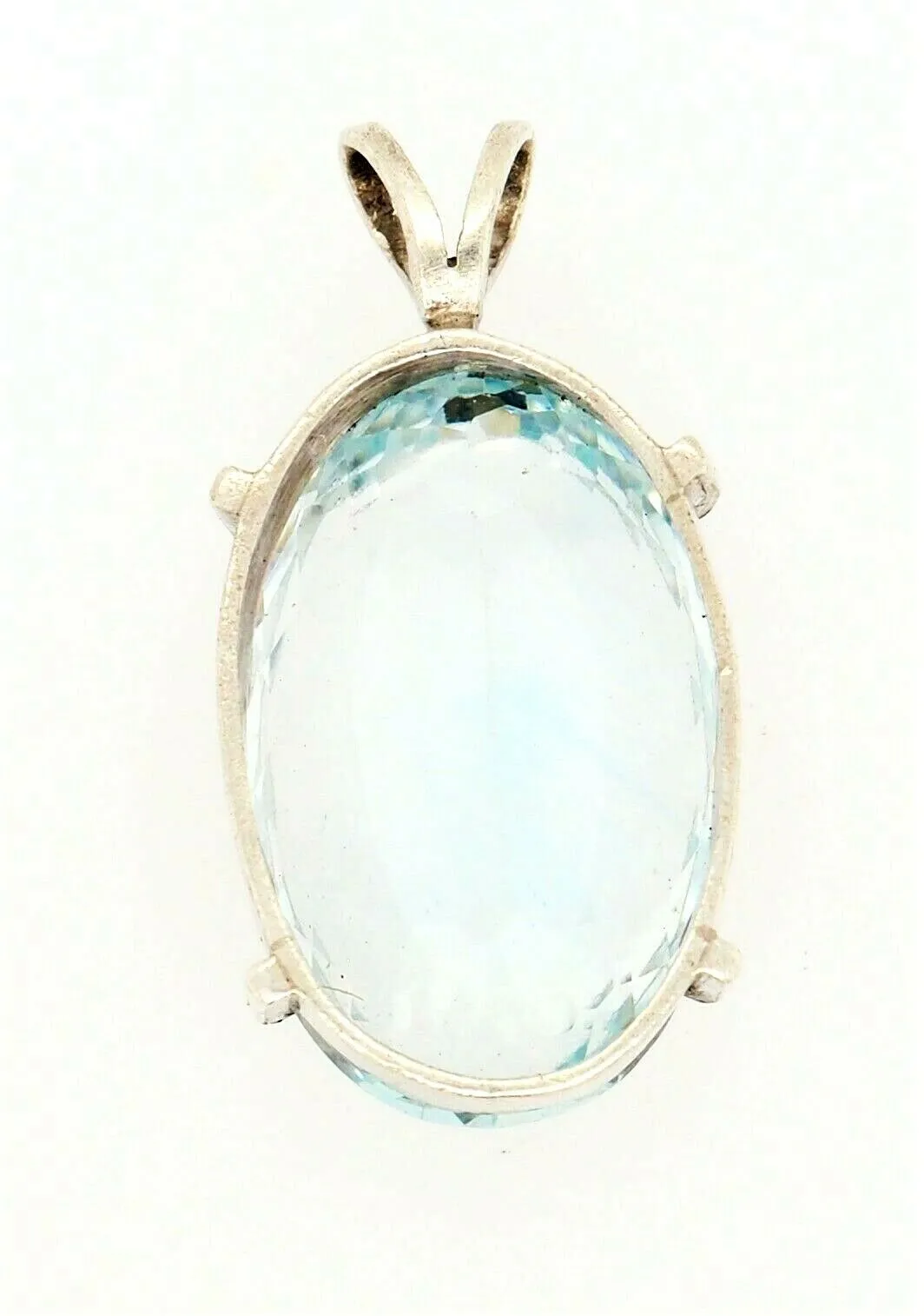 Topaz Gemstone Pendant Sterling Silver Necklace Fine Jewellery