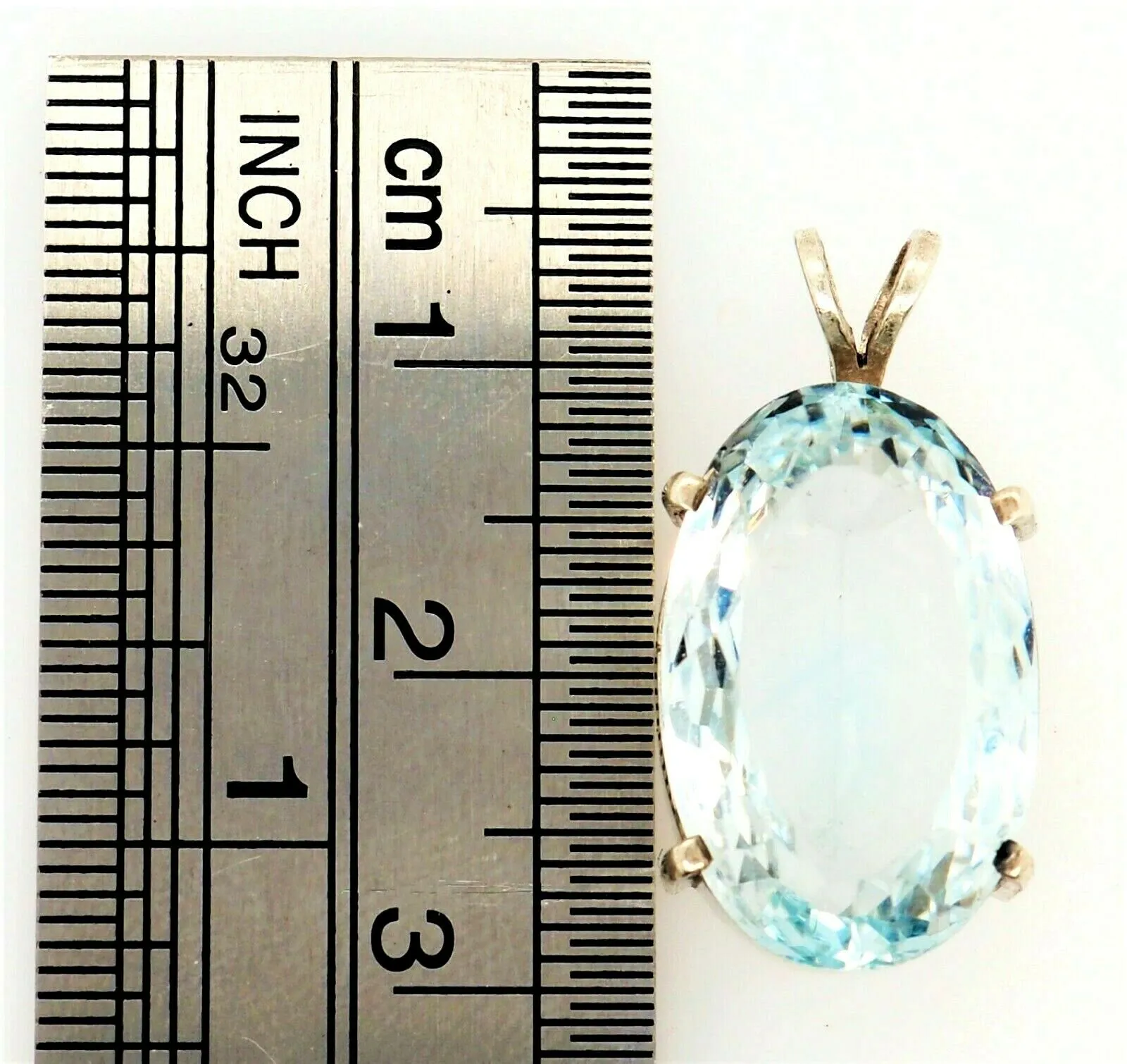 Topaz Gemstone Pendant Sterling Silver Necklace Fine Jewellery