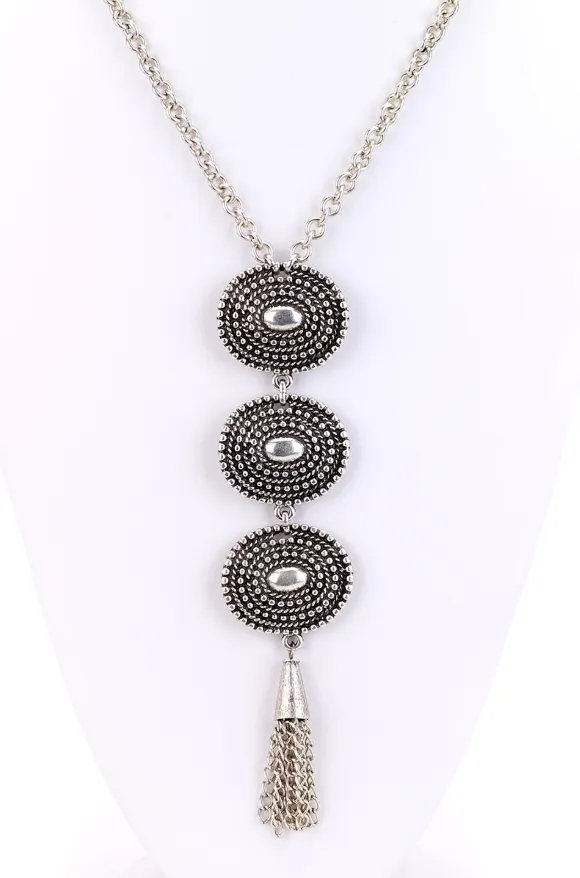 Triple Pendant Turkish Long Necklace