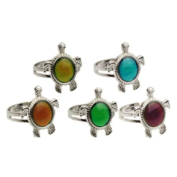 Turtle Color Changing Adjustable Mood Woman Ring for Women or Teen