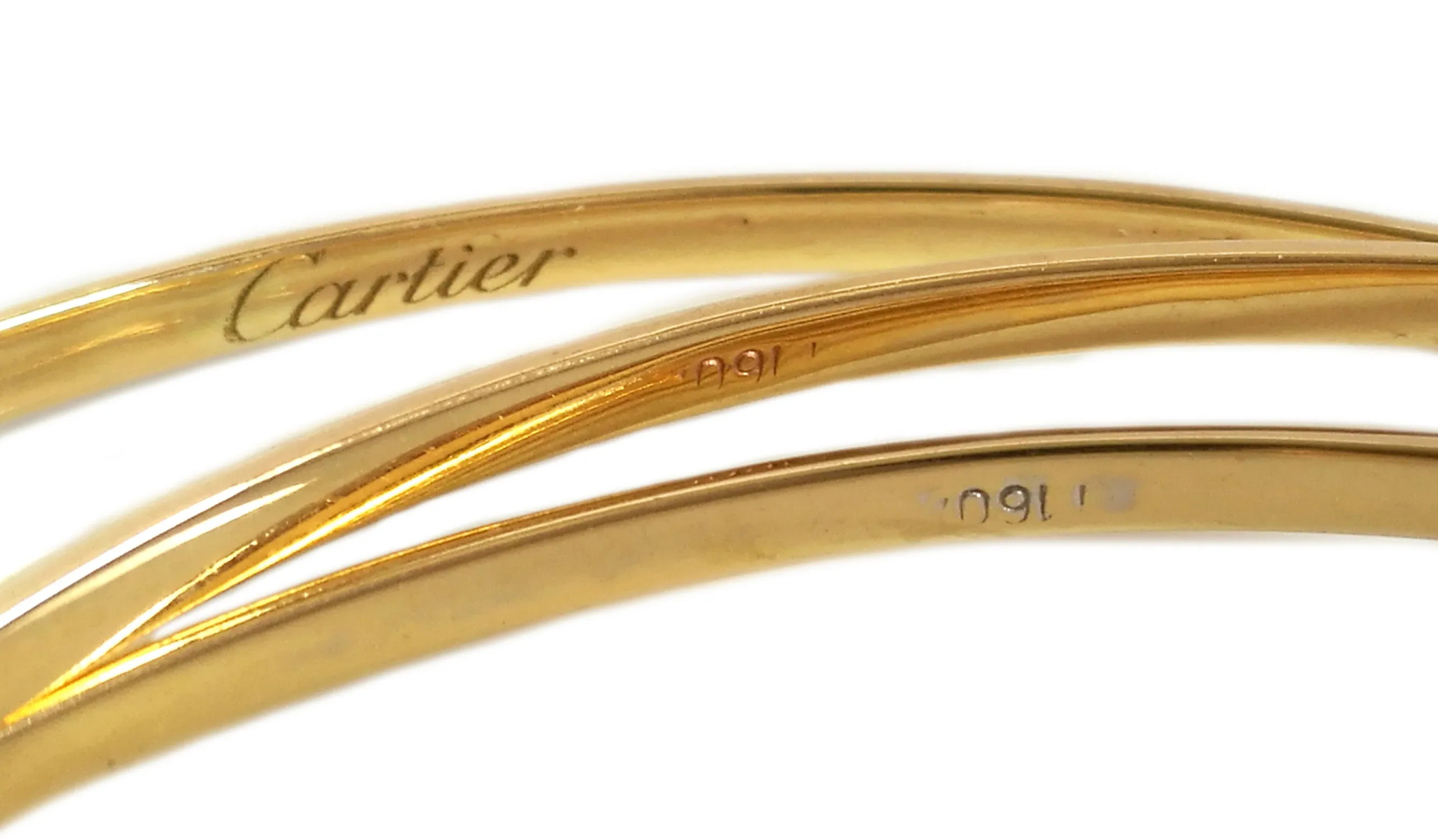 Vintage 1980s Cartier Trinity 18k Yellow Gold Bracelet 24.7grams