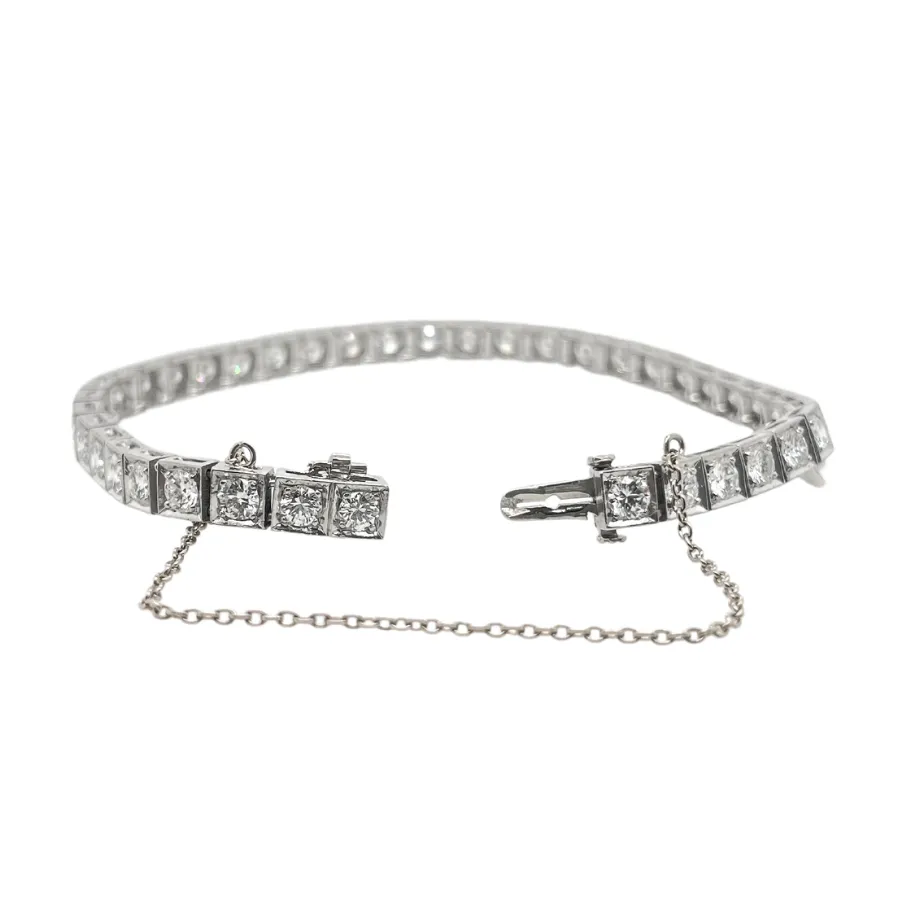 Vintage Illusion Diamond Tennis Bracelet