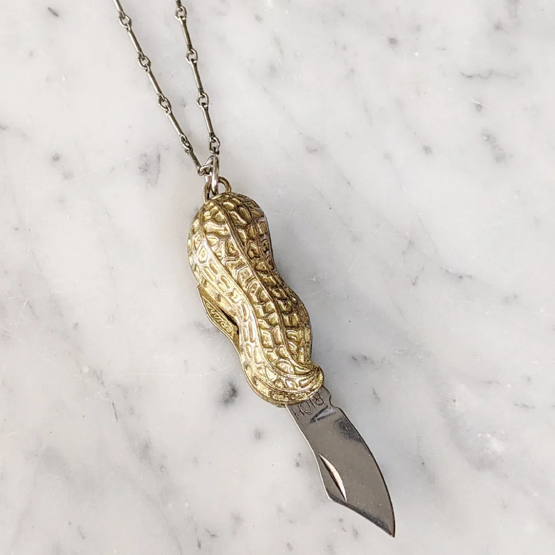 Vintage Peanut Pocket Knife Necklace