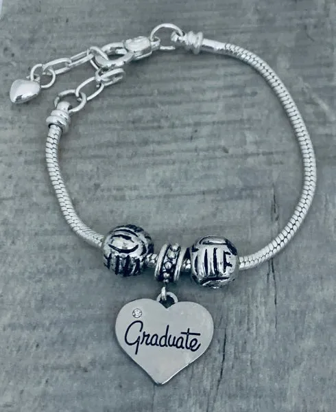 Volleyball Graduation Beaded Bracelet