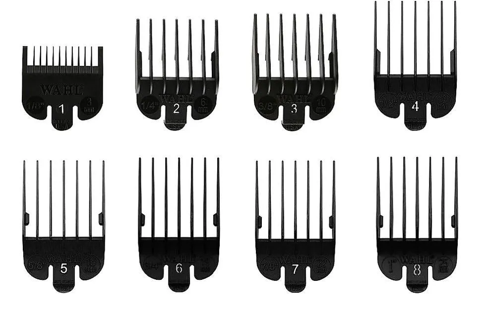 Wahl 8-Pack Cutting Guides with Organizer - Black #3170-500