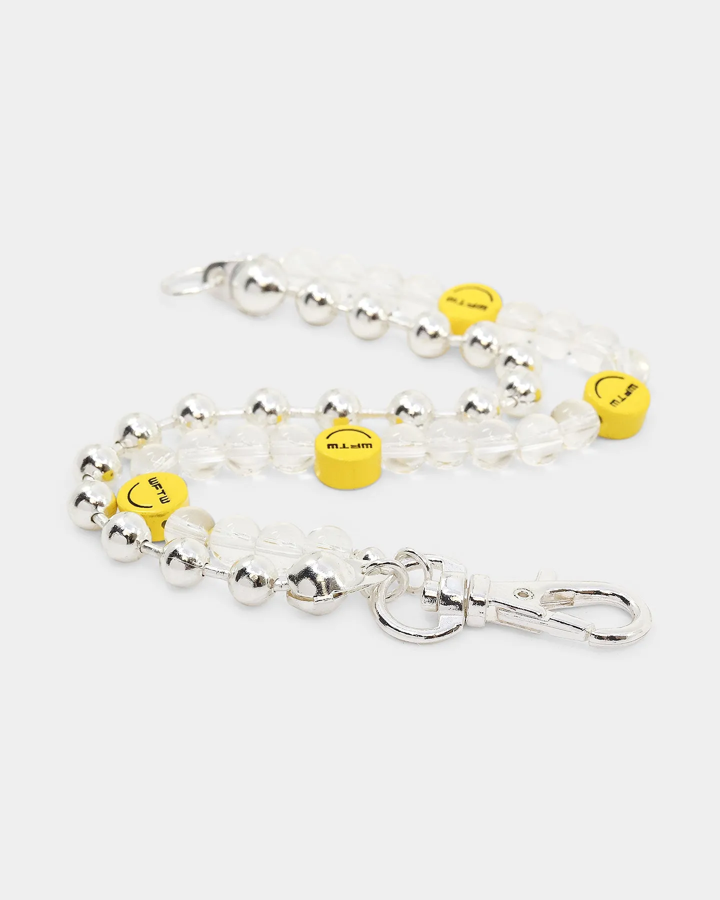 Wild For The Weekend Smiley Beaded Bracelet Silver