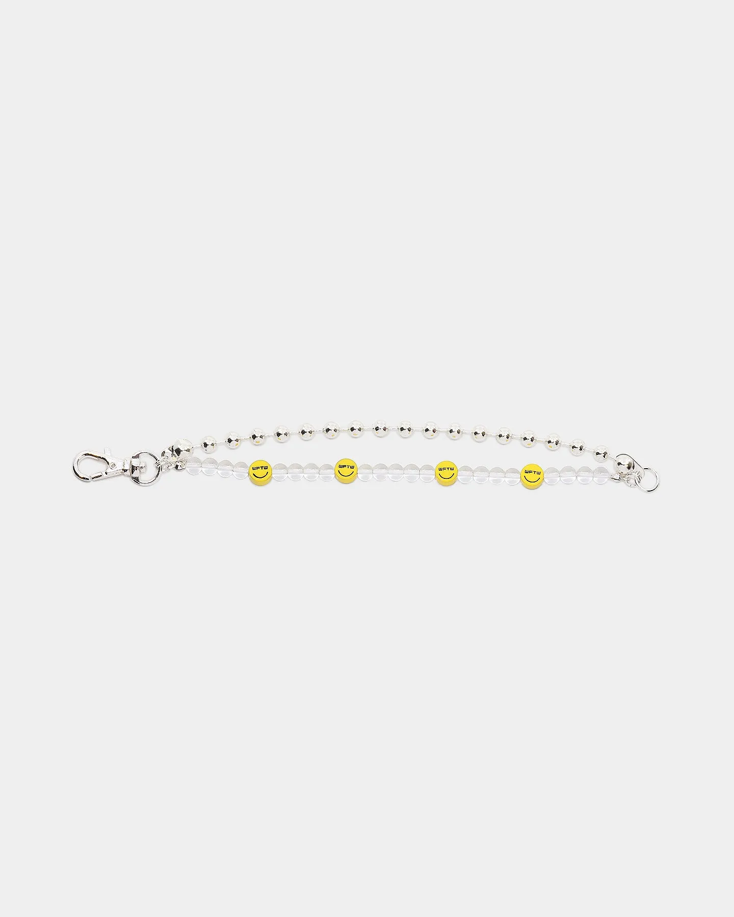 Wild For The Weekend Smiley Beaded Bracelet Silver